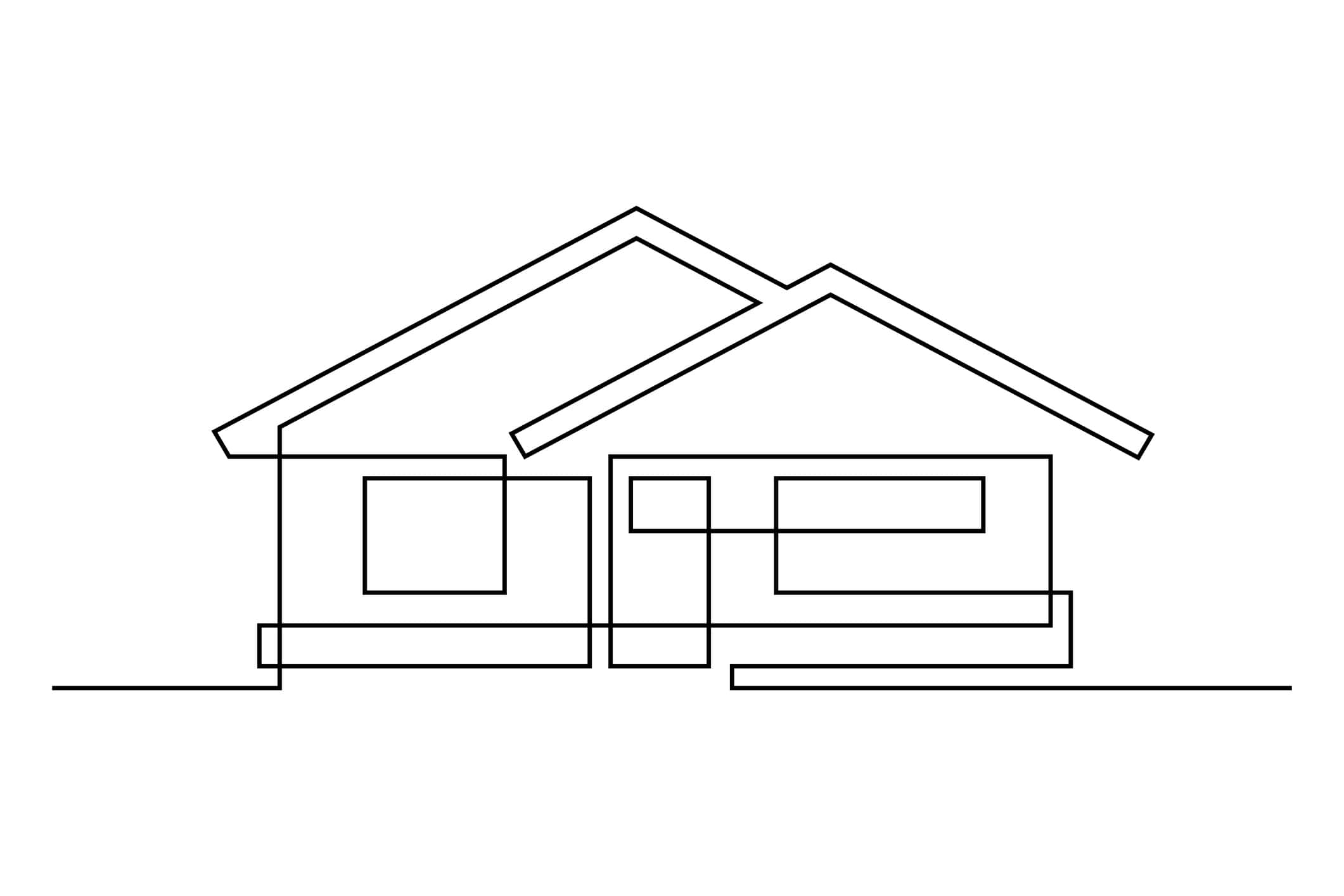 Immobilienmakler in Gunningen | KRATT IMMOBILIEN | Zeichnung Haus 